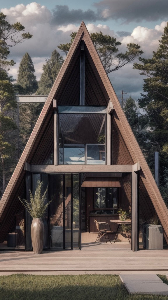 Plan Chalet Suisse A-Frame  – Dossier Complet Construction + Rendus 3D