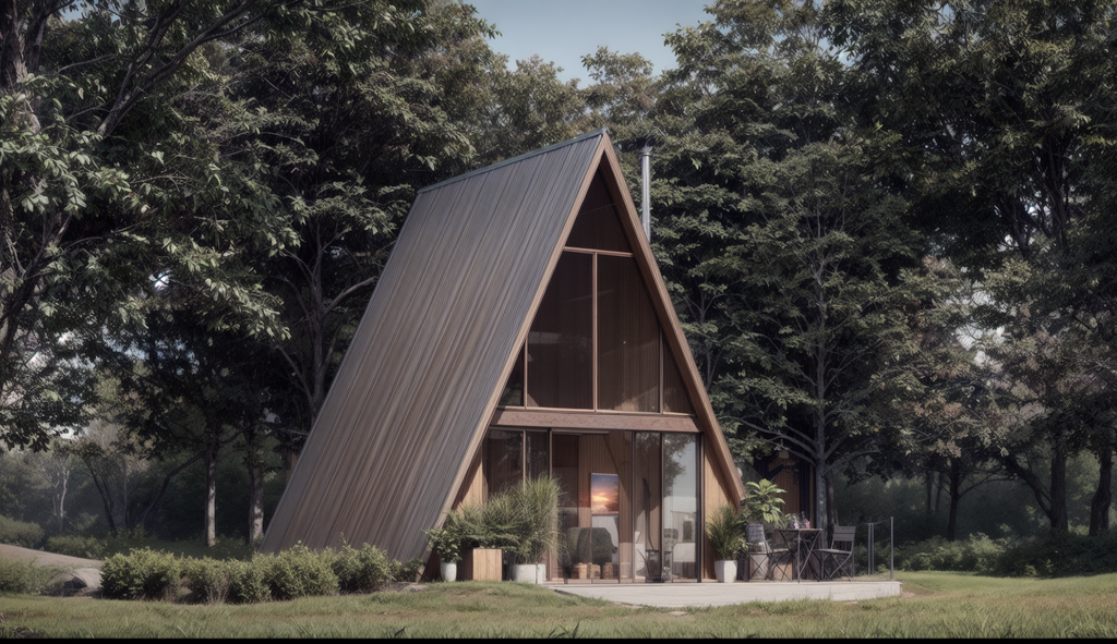 Plan Chalet Suisse A-Frame  – Dossier Complet Construction + Rendus 3D